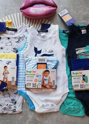 Шикарні дитячі боді від lupilu, pp 62/68 (2-6 years)
