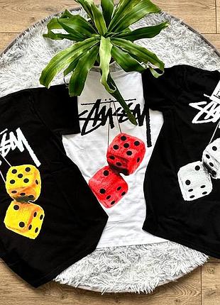 Футболка stussy fuzzy dice нова чоловіча
