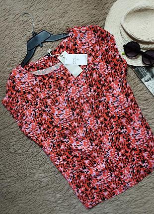 Гарний плямистий топ віскоза/футболка/блузка/ блуза