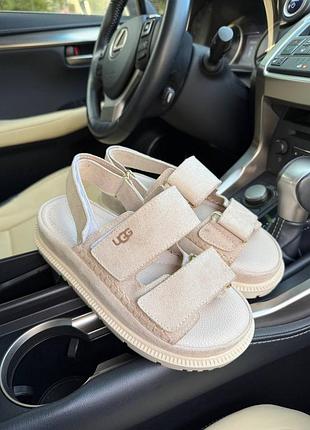 Босоножки ugg бежевые замша