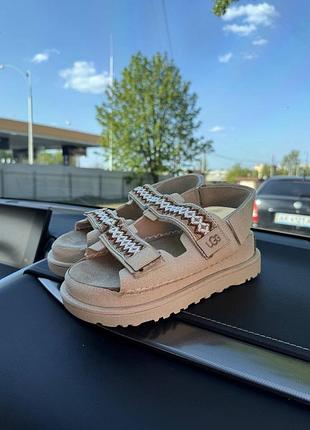 Босоножки ugg бежевые замша