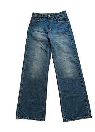 Джинсы женские answear lab широкие wide leg, высокая посадка, средне-голубые, размер l