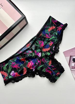 Сатинові трусики з мереживом преміальна колекція victoria’s secret
