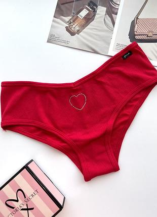 Котонові трусики з камінчиками victoria’s secret