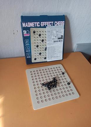 Гра magnetic chess game, магнітні шахи на дерев'яній дошці