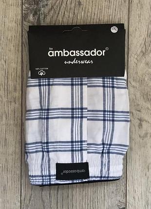 Труси чоловічі ambassador 1999 боксери сімейні ситцеві поплін бавовна туреччина.  розмір : 3xl (54)