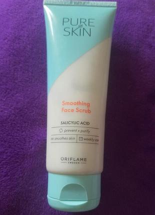 Оновлюючий скраб для обличчя oriflame pure skin