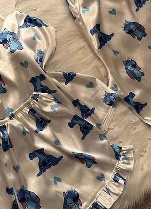 Женская пижама-тройка с принтом