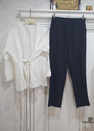 Льняной костюм zara