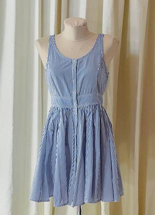 Шикарна жіноча літня сукня-сарфан у смужку