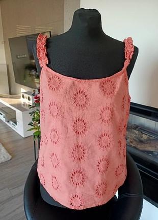 Топ lipsy strappy кораловий l новий 40 майка прошва