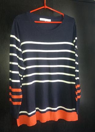 Джемпер тоненький у смужку батал next