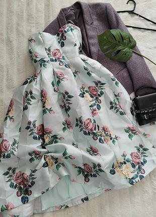 Тотальний розпродаж ‼️неймовірна лялькова пишна ніжна блакитна сукня