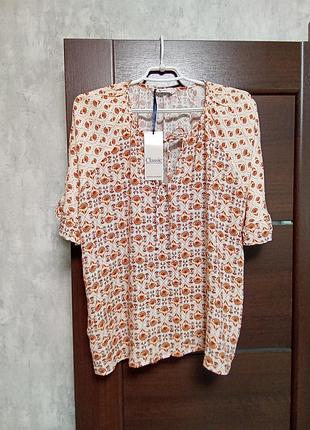 Новая брендовая вискозная блуза р.20-22.