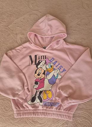 Кофта детская на девочку george утепленная, с капюшоном розовая