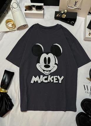 Футболка оверсайз классическая рисунок мики маус mickey mouse