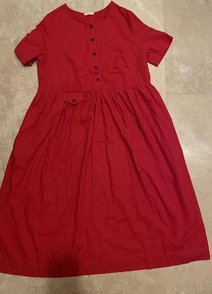 Яркое красное платье, 4xl, стильное и практичное