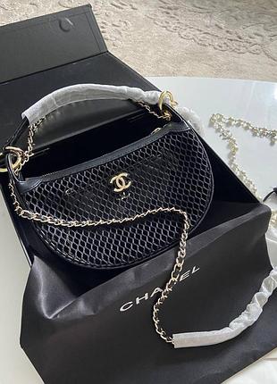 Брендова жіноча стильна шкіряна сумка сіточка