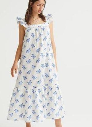 Льняной летний сарафан h&amp;m лен/котон