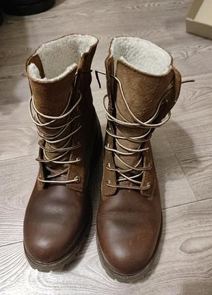 Оригінальні зимові теплі чоботи timberland9 фото