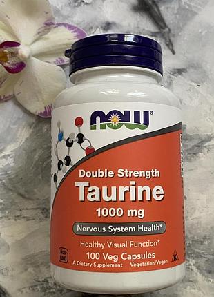 Now foods, таурин двойной концентрации, 1000 мг, 100