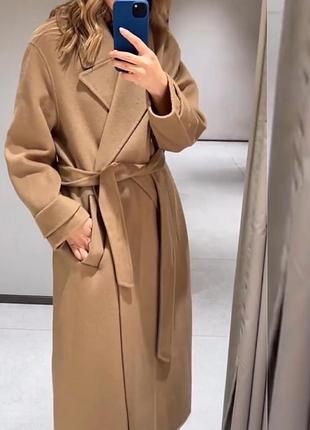 Шикарне пальто з вовни zara
