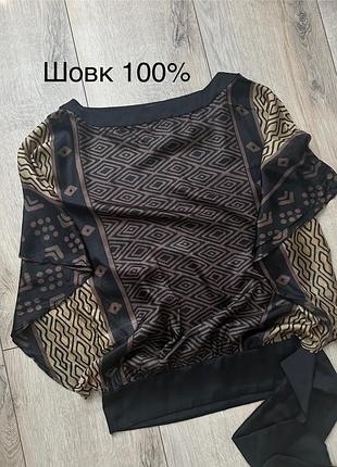 Шовкова блуза zara7 фото