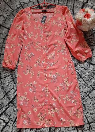 Платье платье на пуговицы, рукава на резинке