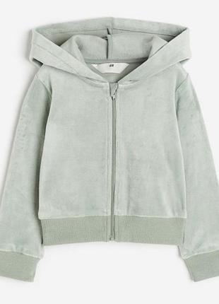 Худі на замку мʼятного кольору h&m