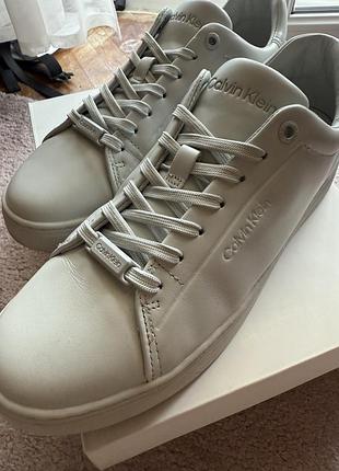 Жіночі кеди кросівки calvin klein triple pearl grey 6