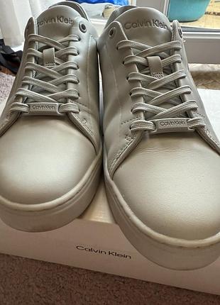 Жіночі кеди кросівки calvin klein triple pearl grey 3