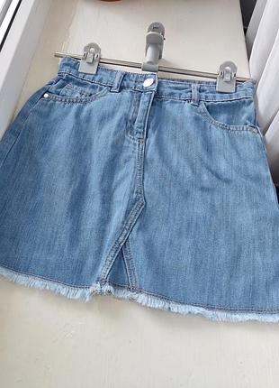 Джинсовая юбка на девочку 134-140