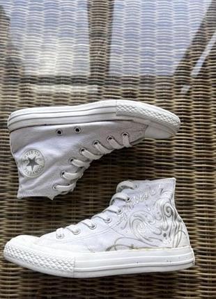 Кеди converse all star високі білі оригінальні