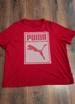 Чоловіча футболка puma оригінал з великим лого великий розмір