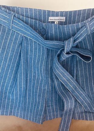 Шорти з поясом лляні