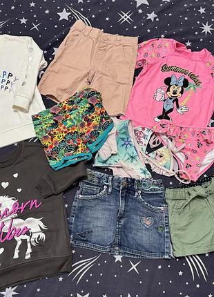 Пакет речей, пакет вещей на девочку, юбка, шорти