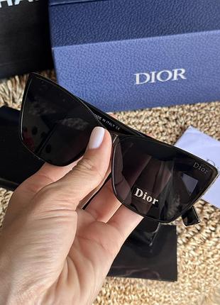 Сонцезахисні окуляри номерні чорні жіночі комплект christian dior🔥