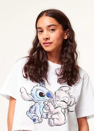 Новая футболка стэчь c&a футболка stitch топ хлопок
