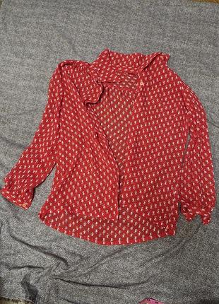 Блузка красная