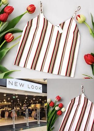 ✨ яркая летняя майка с полосатым принтом new look батал этикетка ✨