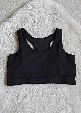 Спортивний топ зі вставкою із сітки на спинці