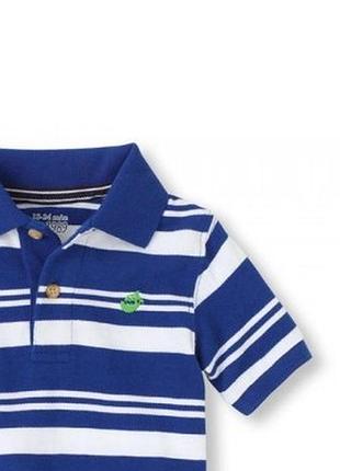 Поло на хлопчика синя смужка на 4 роки children's place