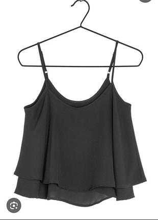 Чорна вечірня майка бренду hollister
