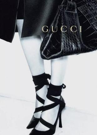 Gucci by tom ford, 2002 - кожаные туфли черные, оригинал, редкая модель