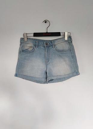 Шорти денім жіночі джинсові сині короткі довгі світлі блакитні шортики літні фірмові denim модні брендові в місто красиві на море