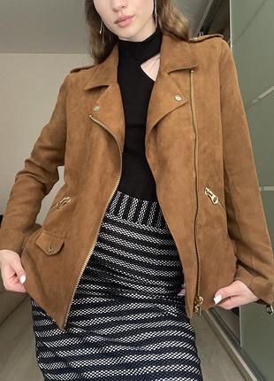 Замшева косуха xs