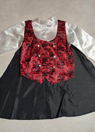 Рубашка с плащем для дракулы на 5-6 лет 😊