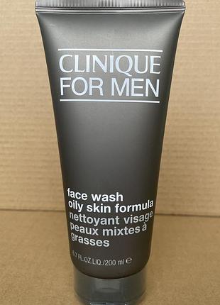 Clinique clinique for men oil control face wash вмивання для жирної шкіри для чоловіків 200 ml