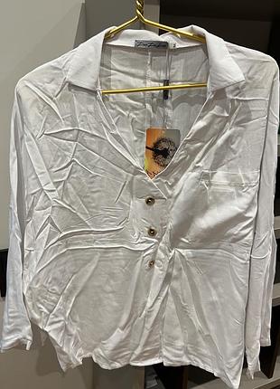 Сорочка біла жіноча оверсайз