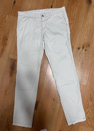 Брюки брюки мужские бежевые slim, размер xl